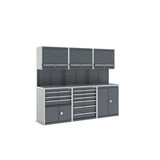 Bott Cubio Modular Workshop with 4x Cupboards, 2x Cabinets, 2400x565x2000mm, anthracite grey