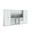 Bott Cubio Modular Workshop with 5x Cupboards, 3x Cabinets, 3550x565x2000mm, light grey