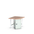 Bott Cubio Pedestal Corner Bench (Multiplex) with Cupboard / 2x Endframes, 1125x1125x940mm, light grey