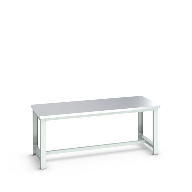 Bott Cubio Framework Bench (Stainless Steel), 2000x900x840mm, light grey