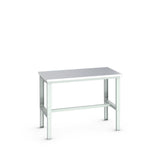 Bott Cubio Framework Bench (Stainless Steel), 1500x900x740-1140mm, light grey