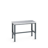 Bott Cubio Framework Bench (Stainless Steel), 1500x900x740-1140mm, anthracite grey