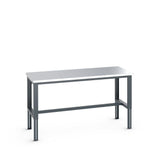 Bott Cubio Framework Bench (Stainless Steel), 2000x900x740-1140mm, anthracite grey