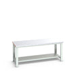Bott Cubio Framework Bench (Steel Clad) with Half Depth Shelf, 2000x900x840mm, light grey