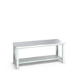 Bott Cubio Framework Bench (Stainless Steel) with Half Depth Shelf, 2000x900x840mm, light grey
