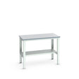 Bott Cubio Framework Bench (ESD Laminate) Adjustable Height with Half Depth Base Shelf, 1500x900x740-1140mm, light grey