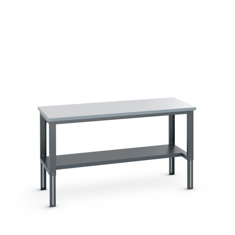 Bott Cubio Framework Bench (Laminate) with Half Depth Shelf, 2000x900x740-1140mm, anthracite grey