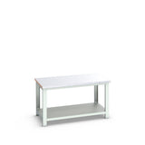 Bott Cubio Framework Bench (Steel Clad) with Full Depth Shelf, 1500x900x840mm, light grey