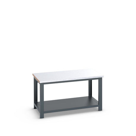 Bott Cubio Framework Bench (Steel Clad) with Full Depth Shelf, 1500x900x840mm, anthracite grey
