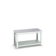 Bott Cubio Framework Bench (Stainless Steel) with Full Depth Shelf, 1500x900x840mm, light grey