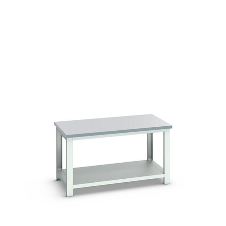 Bott Cubio Framework Bench (ESD Laminate) with Full Depth Shelf, 1500x900x840mm, light grey
