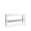 Bott Cubio Framework Bench (Steel Clad) with Full Depth Shelf, 2000x900x740-1140mm, light grey