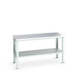 Bott Cubio Framework Bench (Stainless Steel) with Full Depth Shelf, 2000x900x740-1140mm, light grey