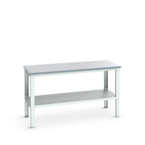 Bott Cubio Framework Bench (ESD Laminate) Adjustable Height with Full Depth Base Shelf, 2000x900x740-1140mm, light grey