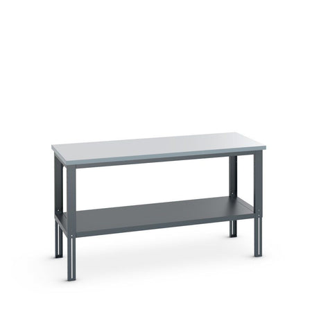 Bott Cubio Framework Bench (Laminate) with Full Depth Shelf, 2000x900x740-1140mm, anthracite grey