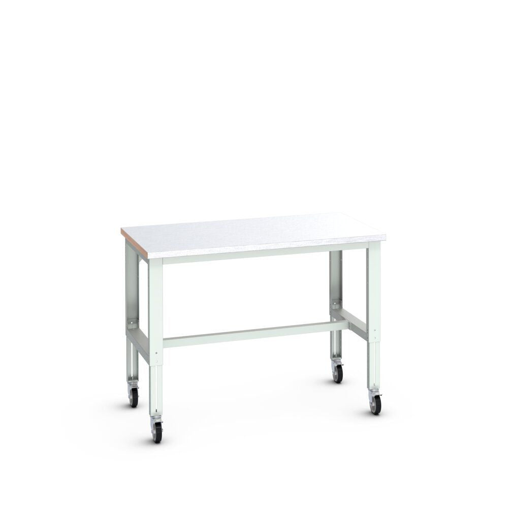 Bott Cubio Mobile Framework Bench (Steel Clad), 1500x900x840-1140mm, light grey