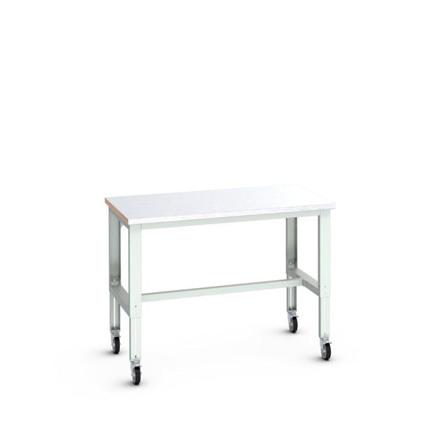 Bott Cubio Mobile Framework Bench (Steel Clad), 1500x900x840-1140mm, light grey