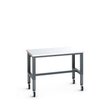 Bott Cubio Mobile Framework Bench (Steel Clad), 1500x900x840-1140mm, anthracite grey