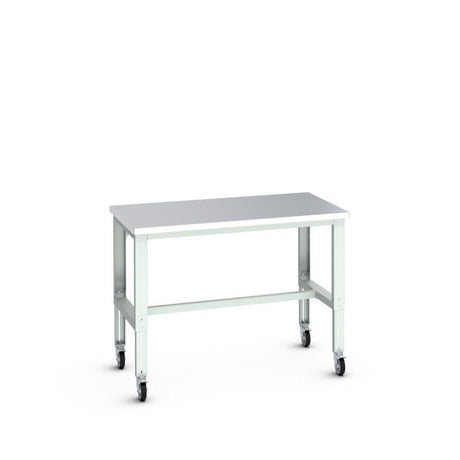 Bott Cubio Mobile Framework Bench (Stainless Steel), 1500x900x840-1140mm, light grey