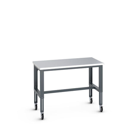 Bott Cubio Mobile Framework Bench (Stainless Steel), 1500x900x840-1140mm, anthracite grey