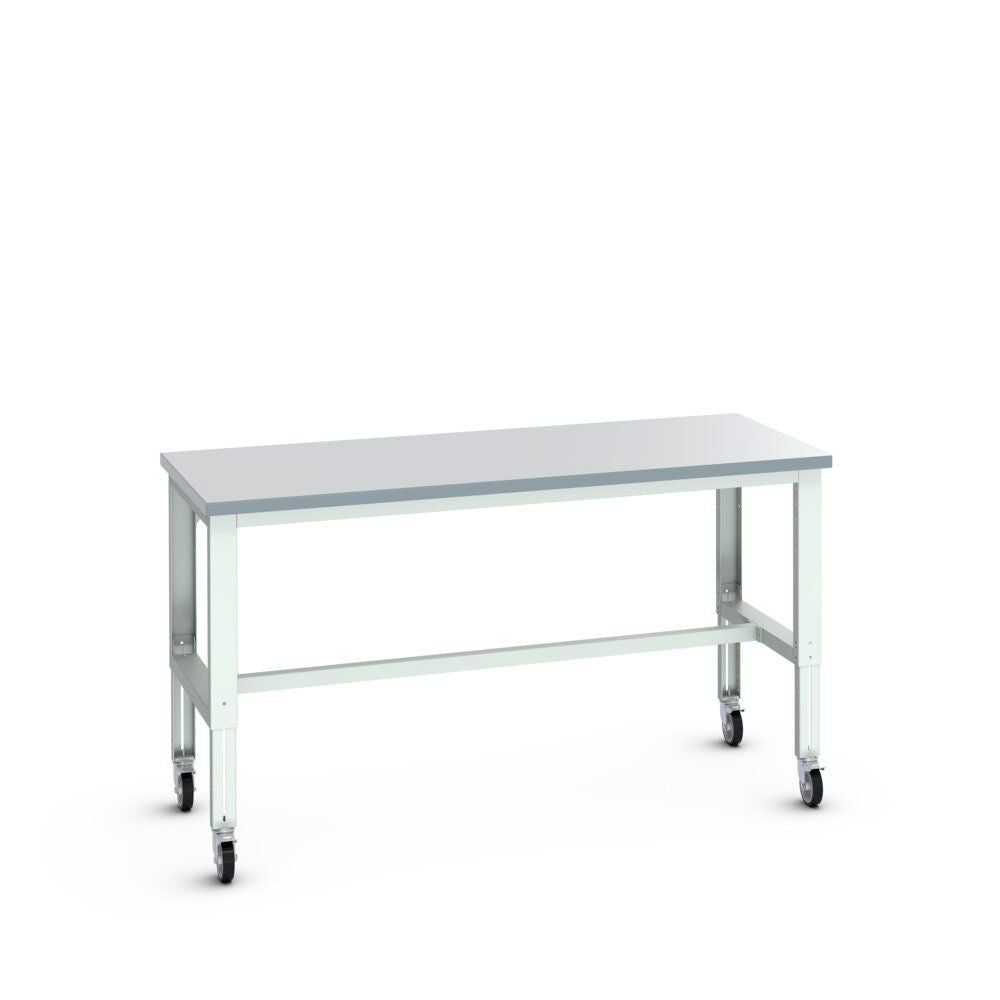 Bott Cubio Mobile Framework Bench (ESD Laminate) Adjustable Height, 2000x900x840-1140mm, light grey