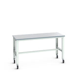 Bott Cubio Mobile Framework Bench (ESD Laminate) Adjustable Height, 2000x900x840-1140mm, light grey