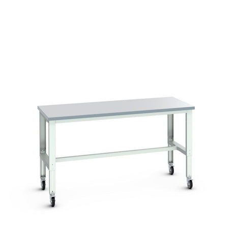 Bott Cubio Mobile Framework Bench (ESD Laminate) Adjustable Height, 2000x900x840-1140mm, light grey