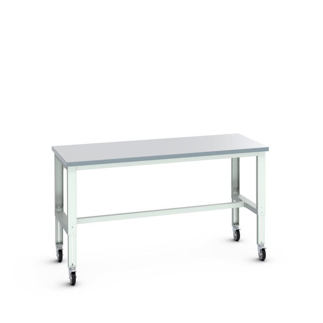 Bott Cubio Mobile Framework Bench (ESD Laminate) Adjustable Height, 2000x900x840-1140mm, light grey