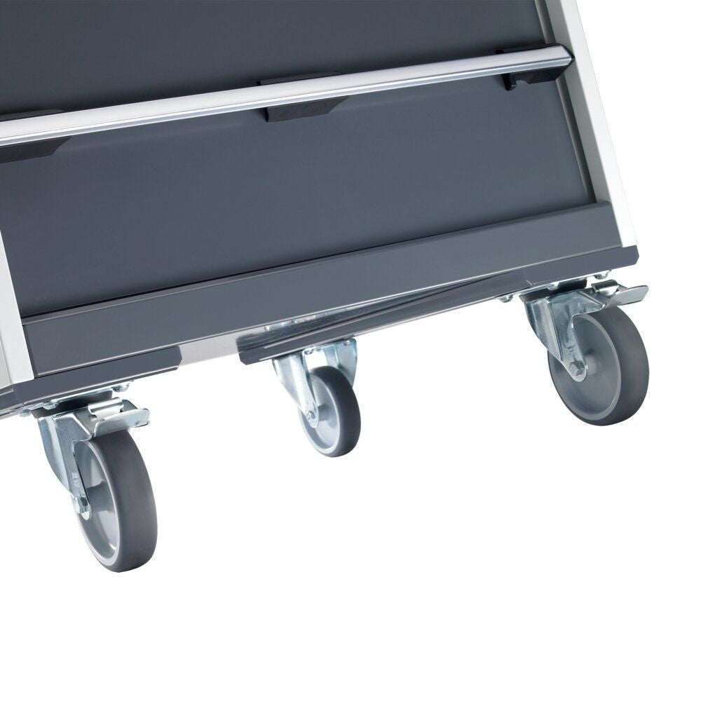 Bott Cubio Maintenance Trolley (Top Tray) 400/650 Wide, Full Cupboard / 5 Drawer, 1050x525x885mm, detail
