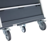 Bott Cubio Maintenance Trolley (Top Tray) 400/650 Wide, Full Cupboard / 5 Drawer, 1050x525x885mm, detail
