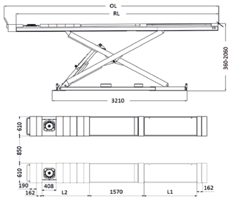 Dama HDM5.0ME 5T Recessed Scissor Lift - Image 2