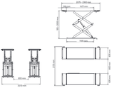 Dama Isotech 3.5T Full Height Scissor Lift HIEQ1310 dimension drawing