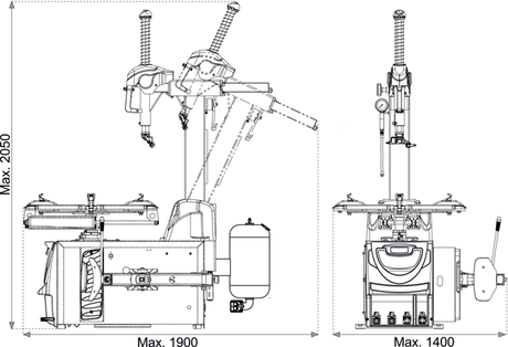 Dama HDM189I Automatic Tyre Changer - Image 2