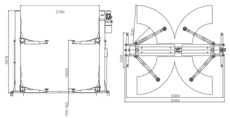 Dama HDM4.0T 2 Post Lift - Image 2
