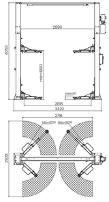 Dama HDM4.0T/SB2 2 Post Lift - Image 2