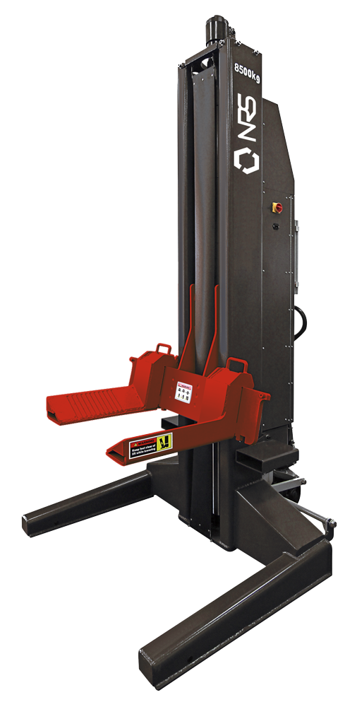 Dama 8.5T Wireless Mobile Column Lift w/ Adjustable Forks, DC Power HDM8500