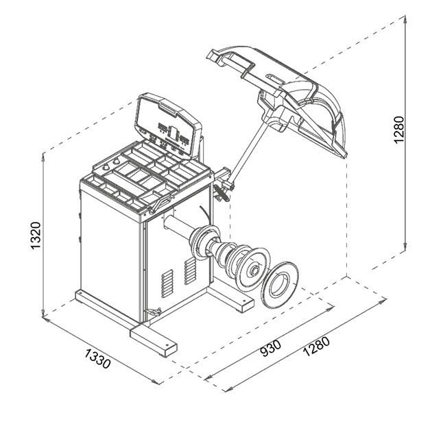 Dama HDMB460 Heavy Duty Wheel Balancer - Image 3