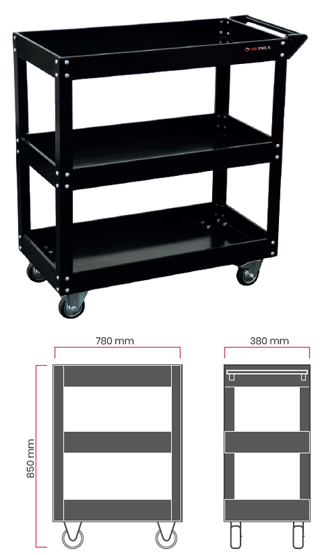 Dama 3 Tray Workshop Cart HDA2030