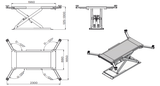 Dama Spray Booth Scissor Lift HDM30SPL dimension drawing