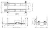 Dama HDM500.2SL 4 Post Lift with Integral Scissor - Image 2