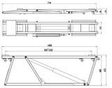 Dama Leverok 2.5T Quick Lift HDL520E dimension drawing