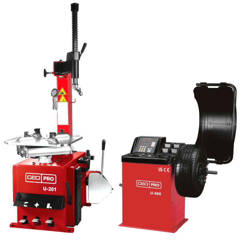 GEO U 201 Semi Automatic Tyre Machine and PRO U500 Semi Automatic Wheel Balancer Combos SKU GEO003 & GEO276