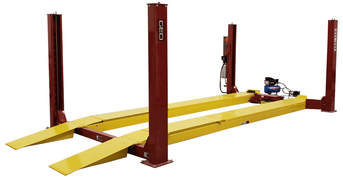 Garage Equipment 5.2 Metre 5.5 Tonne Standard Platform 4 Post Car Lift SKU GEO044