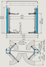 Ravaglioli KPX337 Baseless 2 Post Lifts