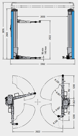 Ravaglioli KPX357EV 2 Post Vehicle Lift