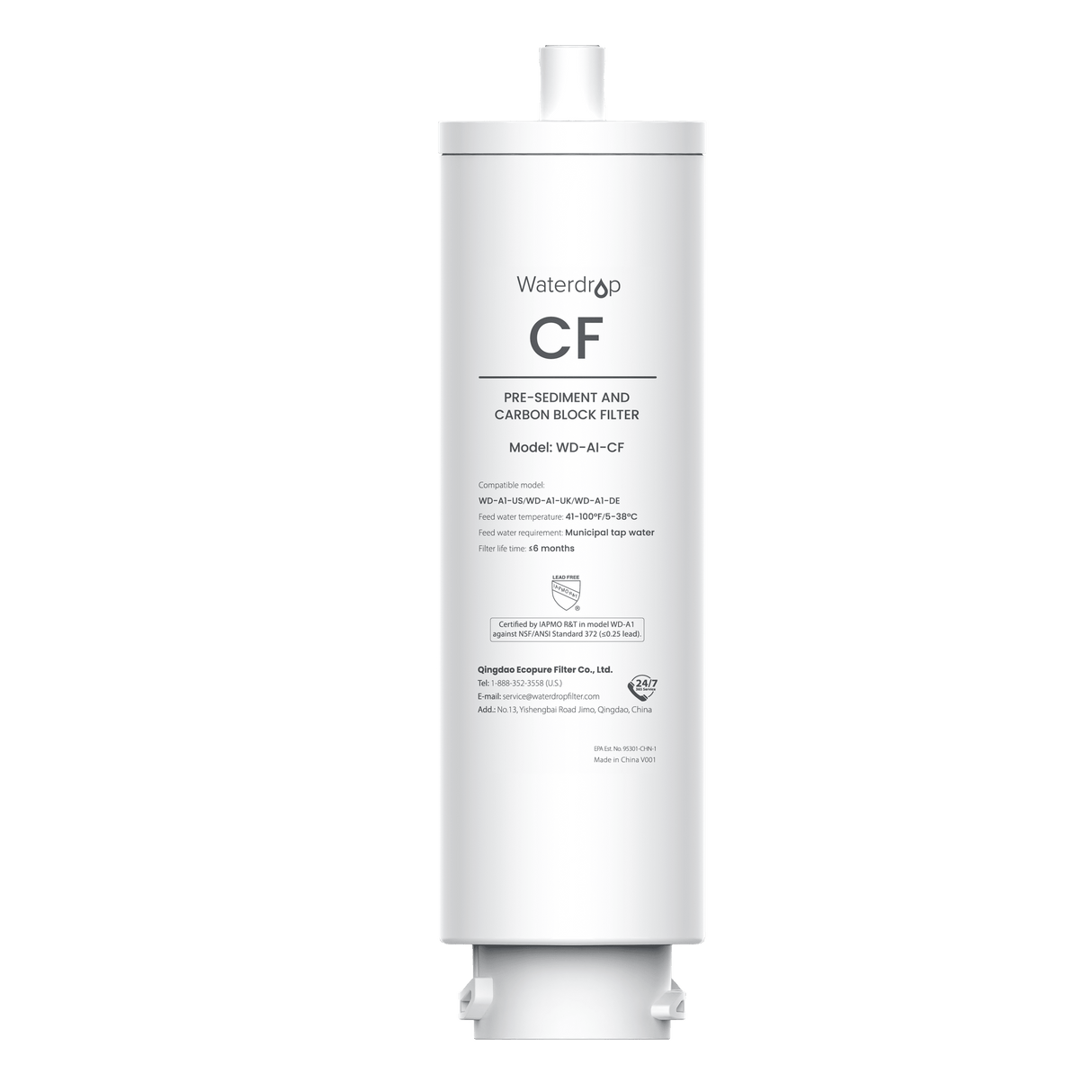 Waterdrop A1 RO Hot Cold Water System Filter SKU UK-WD-A1-CF