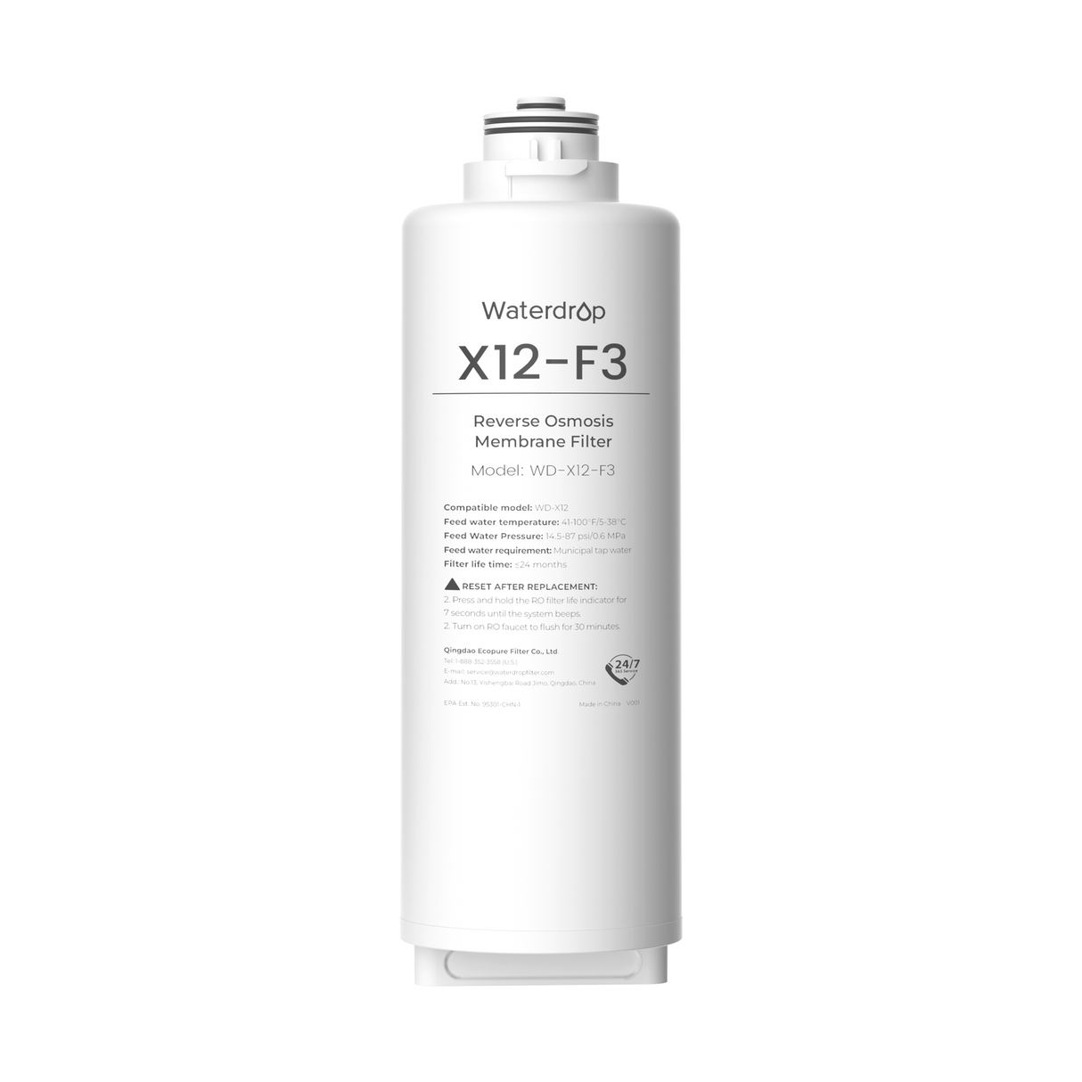 Waterdrop X12 Reverse Osmosis System Filter SKU UK-WD-X12-F3