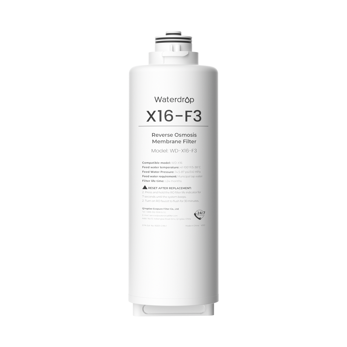 Waterdrop X16 Reverse Osmosis System Filter SKU UK-WD-X16-F3