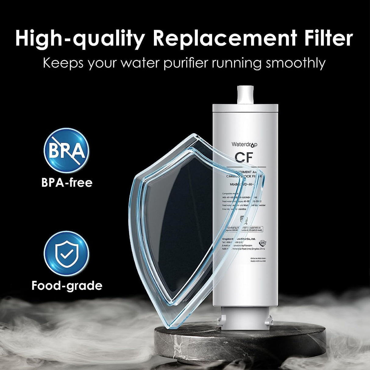 Waterdrop A1 RO Hot Cold Water System Filter SKU UK-WD-A1-CF